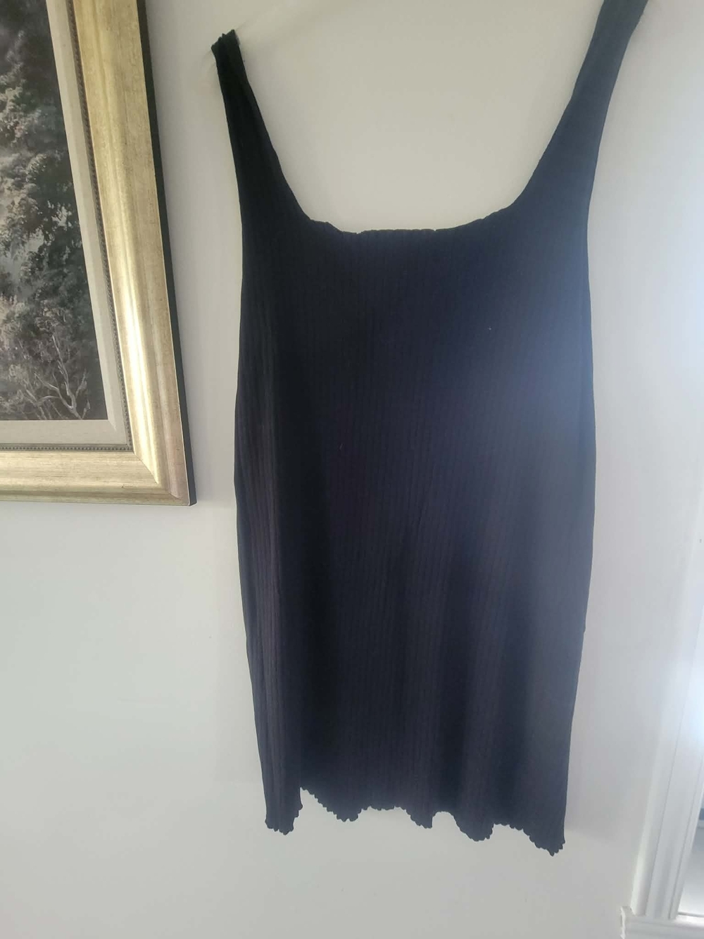 Black Ribbed Bodycon Dress